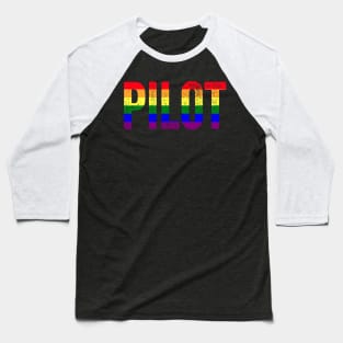 Pilot rainbow stripe Baseball T-Shirt